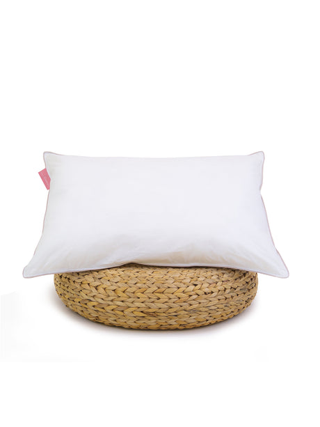 Oreiller bébé en microgel blanc, doux et respirant, adapté pour les lits de taille bassinette