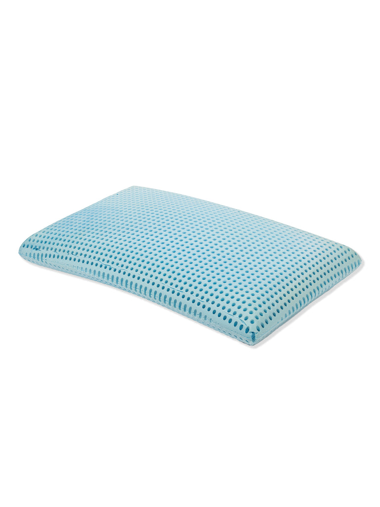 Oreiller bleu Cool Dream en gel viscoélastique et mousse mémoire rafraîchissante