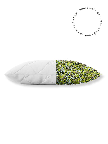Oreiller Azzurri Verde avec confettis de mousse mémoire recyclée écoresponsable