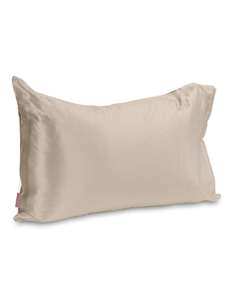 Taie d’oreiller en soie de mûrier couleur beige, 22 mommes, haut de gamme, doux, anti-âge et anti-frisottis