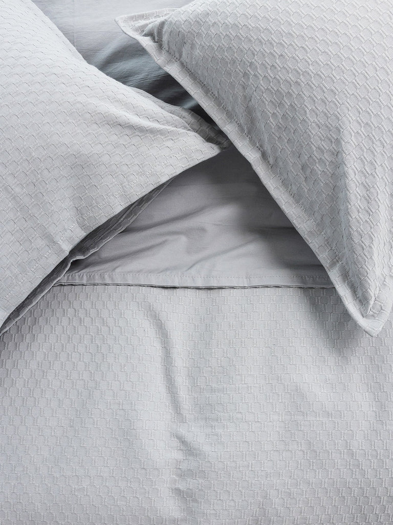 Housse de couette Nina en coton matelassé et coton percale - Dolce & Bianca 