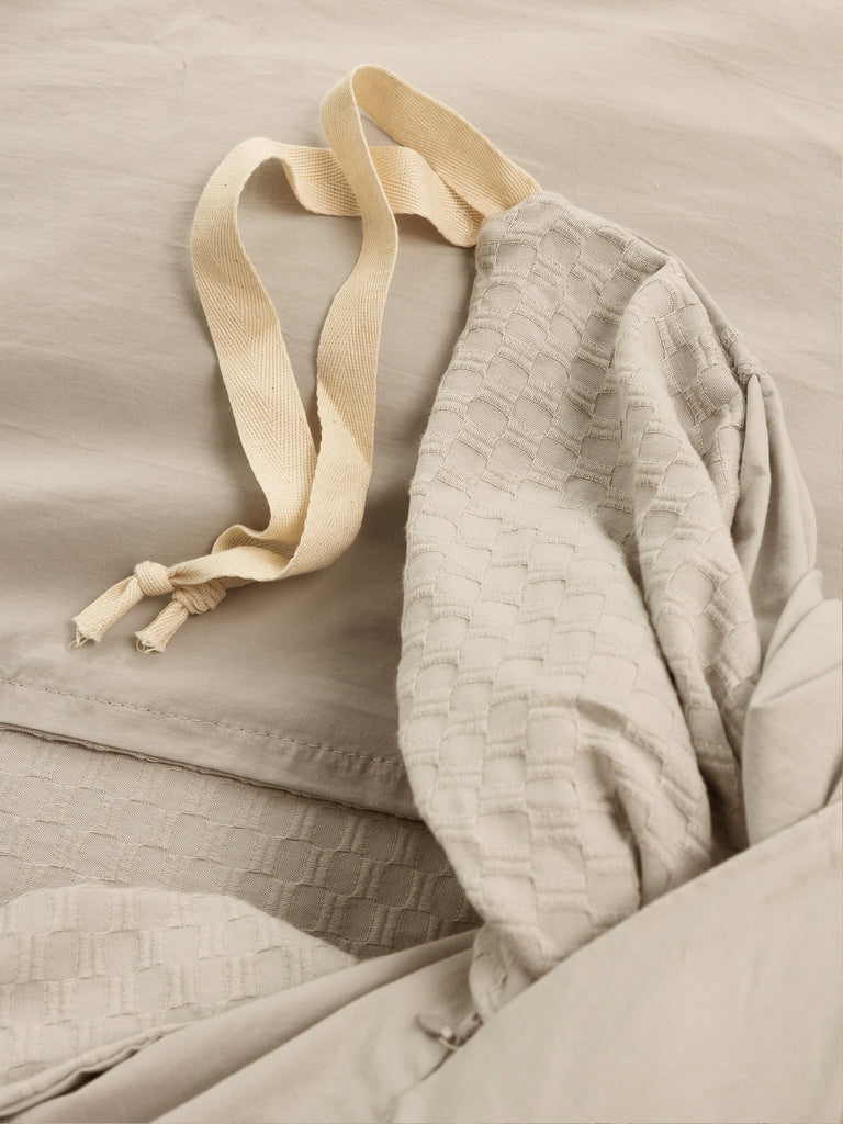 Housse de couette Nina en coton matelassé et coton percale - Dolce & Bianca 