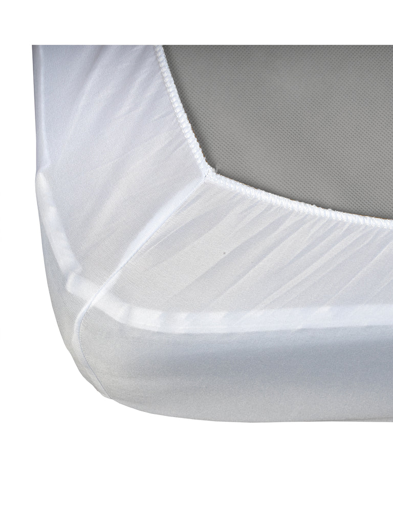 Élastique du protège-matelas en coton ratine blanc, lavable, anti-acariens et hypoallergénique