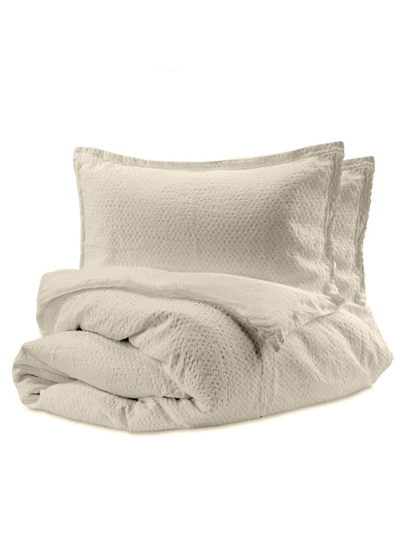 Housse de couette Nina en coton matelassé et coton percale - Dolce & Bianca 