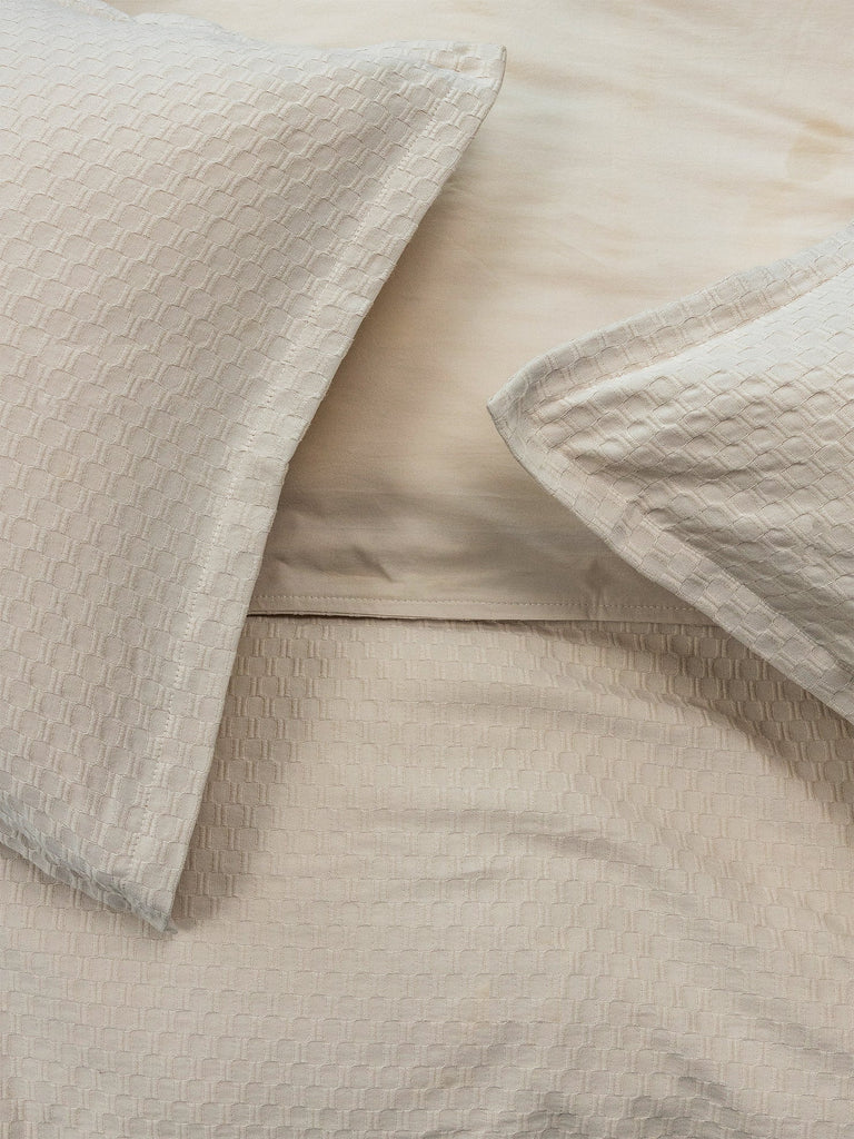 Housse de couette Nina en coton matelassé et coton percale - Dolce & Bianca 