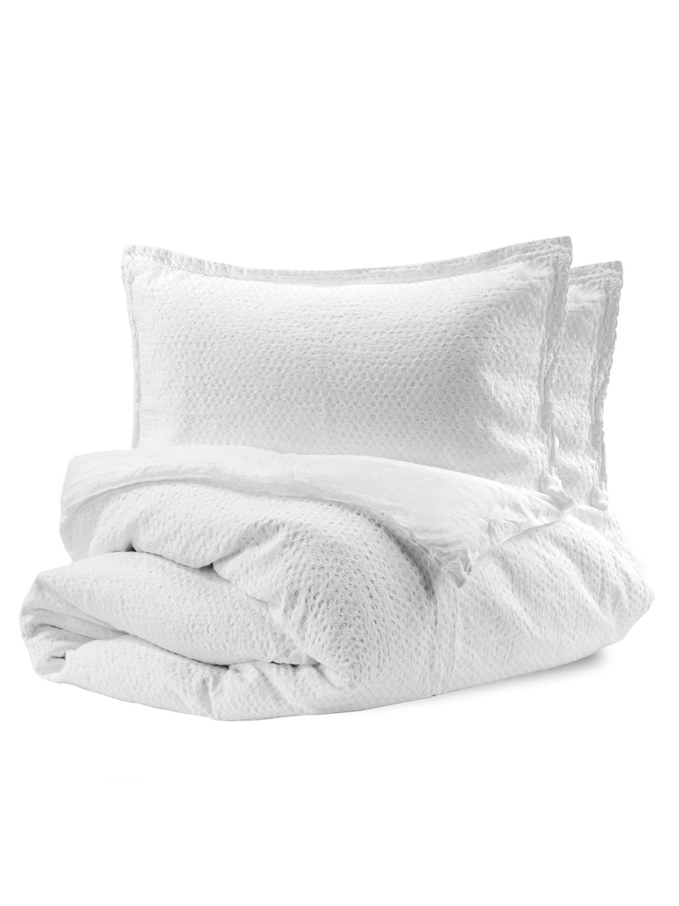 Housse de couette Nina en coton matelassé et coton percale - Dolce & Bianca 